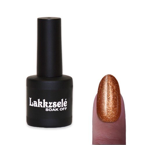 Gel polish semipermanent unghii MoonbasaNails, Sidefat, Portocaliu, 6 ml